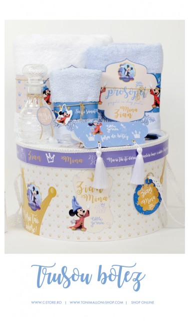 Trusou botez cu Mickey Mouse personalizat cu motive regale si Disney, Vrajitorul  5